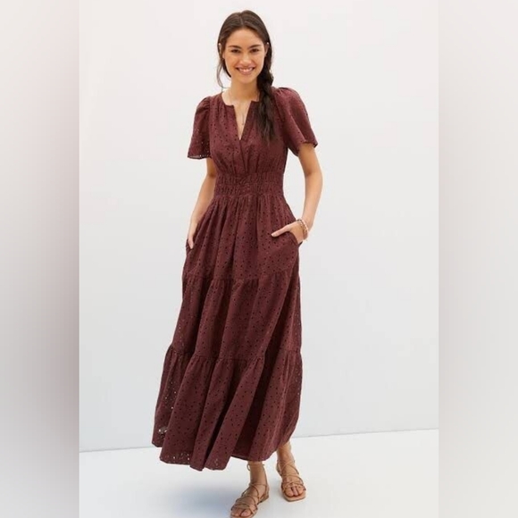 Dresses & Skirts - Anthropologie/Elegant Brown Maxi Dress
